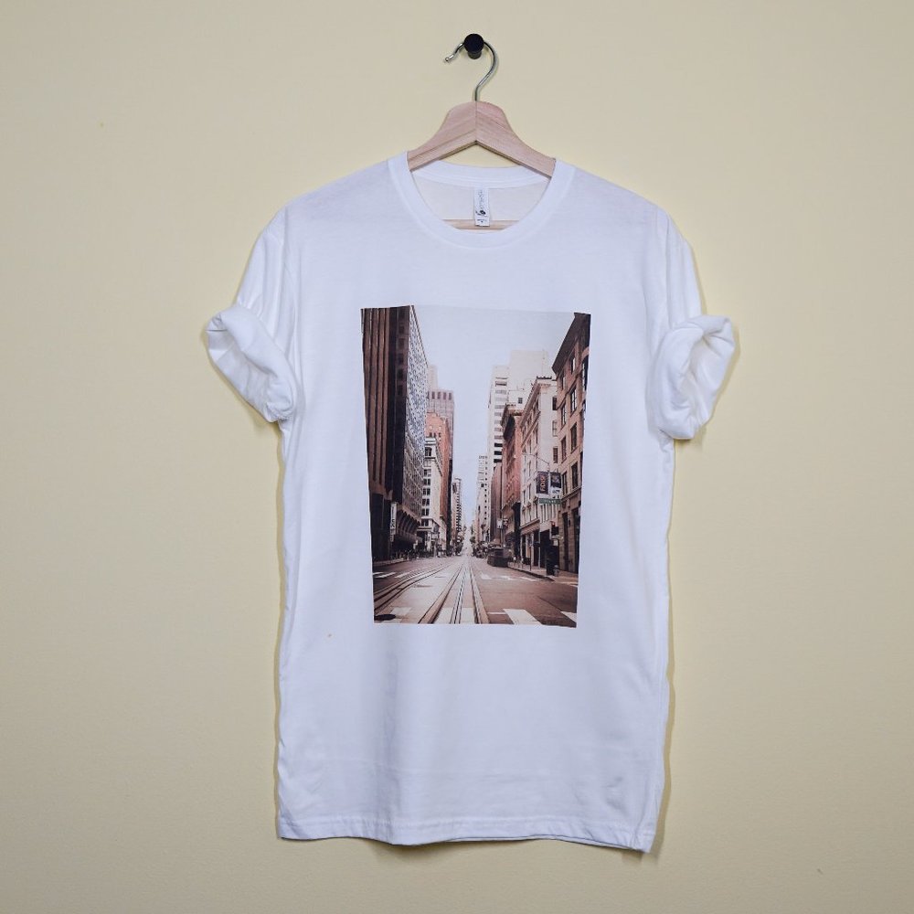 SF City Printed Casual Unisex Top